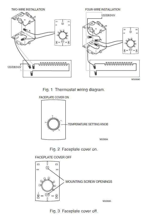 Honeywell-RLV210A-Line-Voltage-Electric-Baseboard-Heat-Thermostat-User-Manual-FIG-2