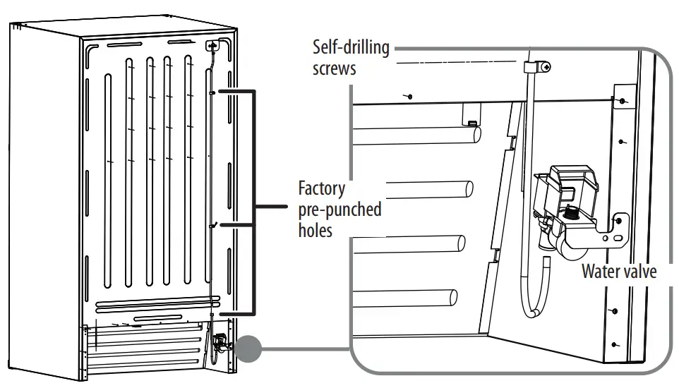 Installing the ice maker