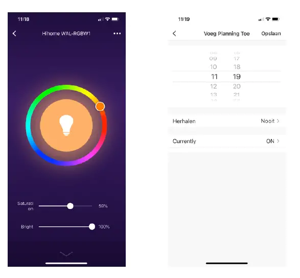 HIhome WAL-RGBCCT14 Smart WiFi Lamp 5