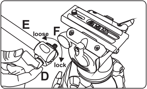 E IMAGE GH01 Fluid Drag Video Head and Tripod - fig 3