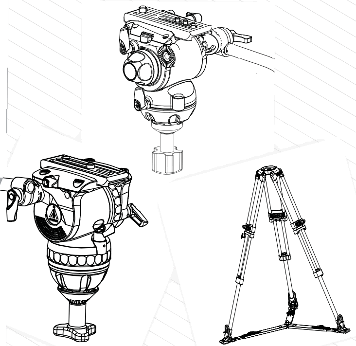 E IMAGE GH01 Fluid Drag Video Head and Tripod - fig