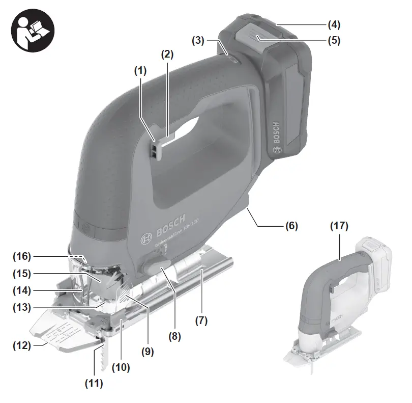 BOSCH niversalSaw 18V 100 18V Li-Ion Power for All Cordless Jigsaw 1