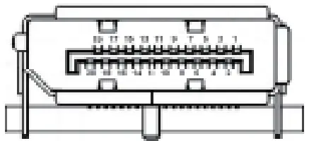 20-pin color display signal cable*