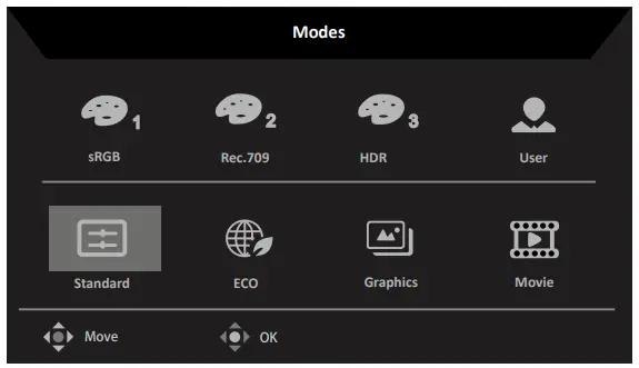 Hot key1 (default: Modes)