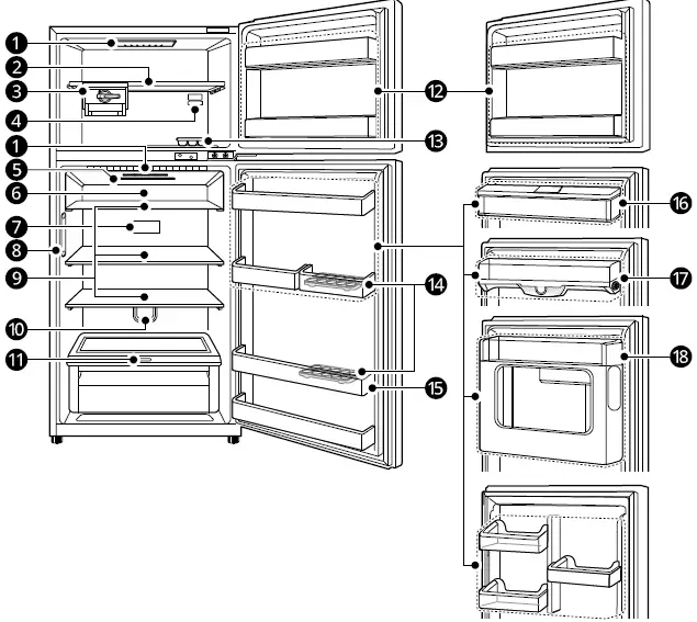 LG GB6140PZQV Fridge and Freezer 03