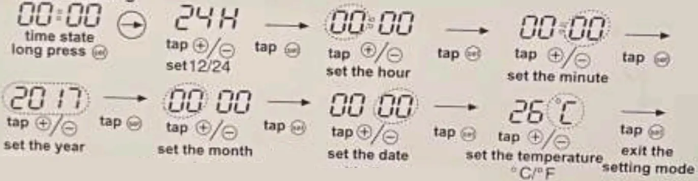 hama DS 6609 LED Digital Clock - General Setting