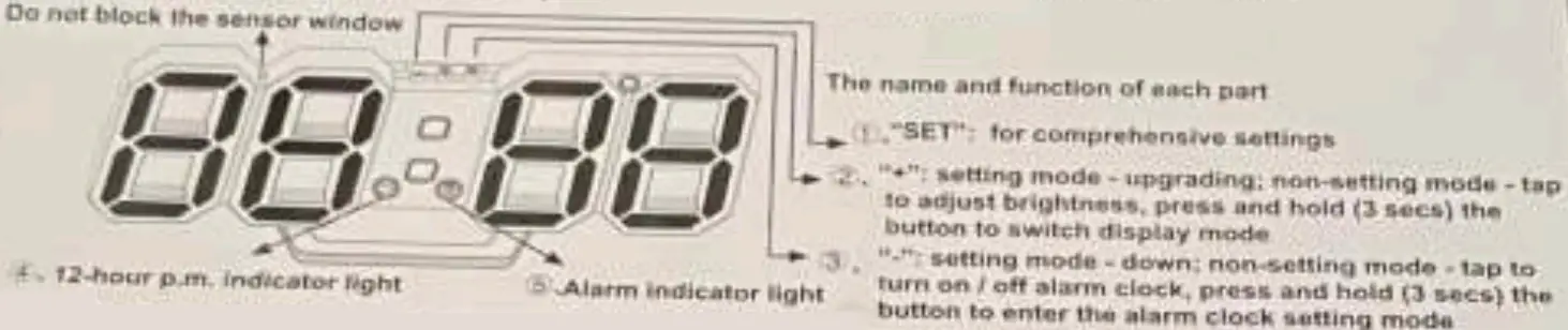 hama DS 6609 LED Digital Clock - Main Function