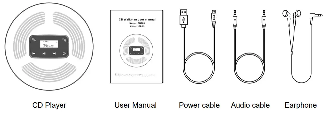 HOTT CD903TF CD Player - Accessories