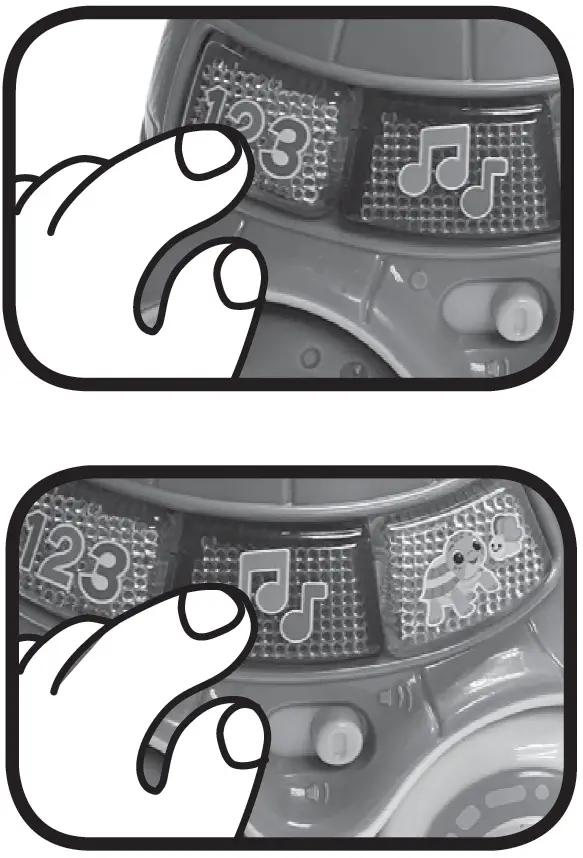 vtech 198858 2-in-1 Push & Discover Turtle ACTIVITIES