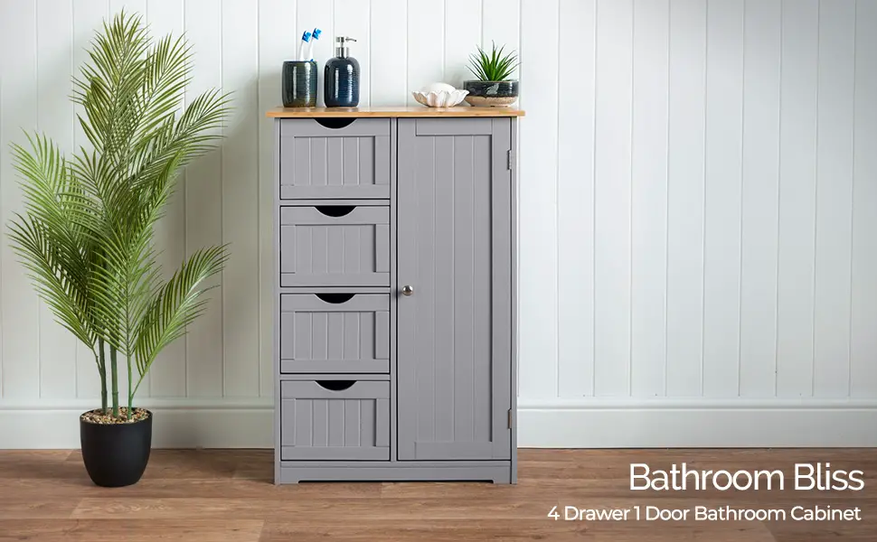 Christow A-491976 Bathroom 4 Drawer 1 Door Cabinet Installation Guide