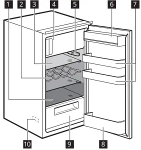 IKEA FÖRKYLD Fridge with Freezer Compartment - fig 1