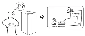 IKEA FÖRKYLD Fridge with Freezer Compartment - fig