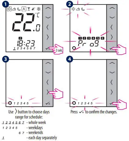 SALUS VS30W Programmable Wired Thermostat with Digital Display fig13