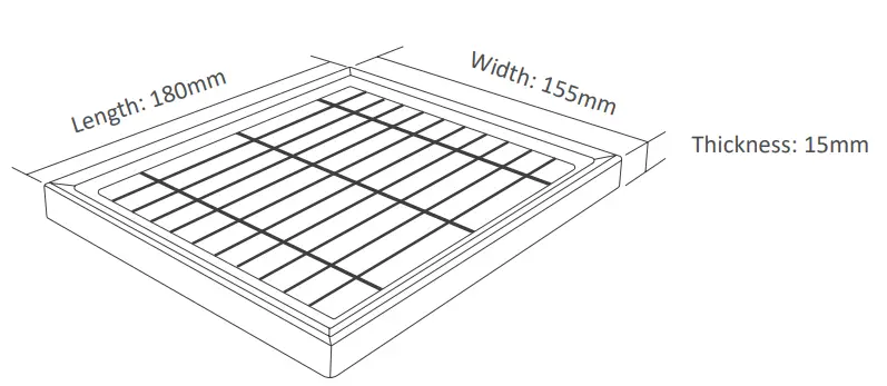 ZOSI ZSS-SP1 Solar Panel Power Supply - Dimensions