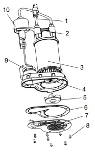 DRUMMOND 58012 1 2 HP Submersible Sump Pump-diagram