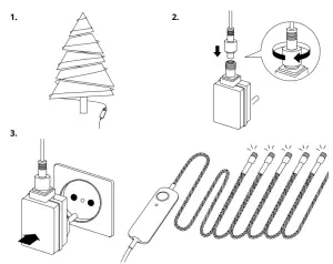 twinkly TWC400STP 400 RGB Multicolor LED Cluster Lights - figure 1