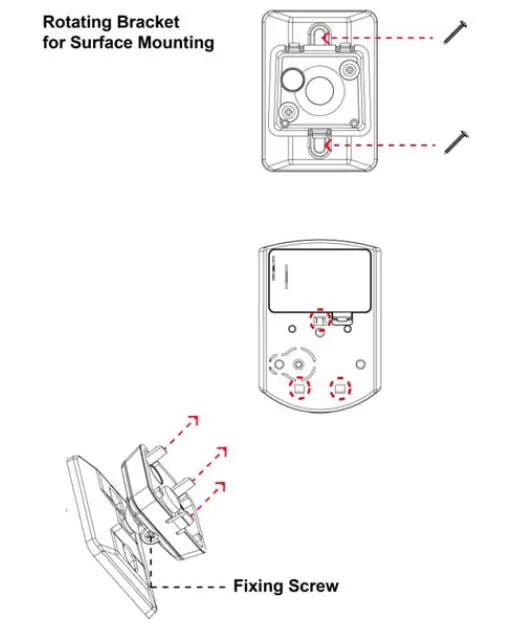 Surface mounting screw