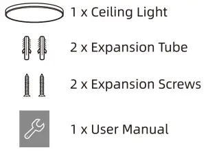 Airnasa YLXDD280-S18W LED Ceiling Light - tibe