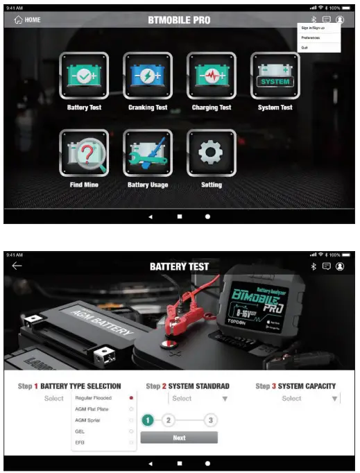 TOPDON K-H92X10 BT Mobile Pro Battery Tester -BTMobile