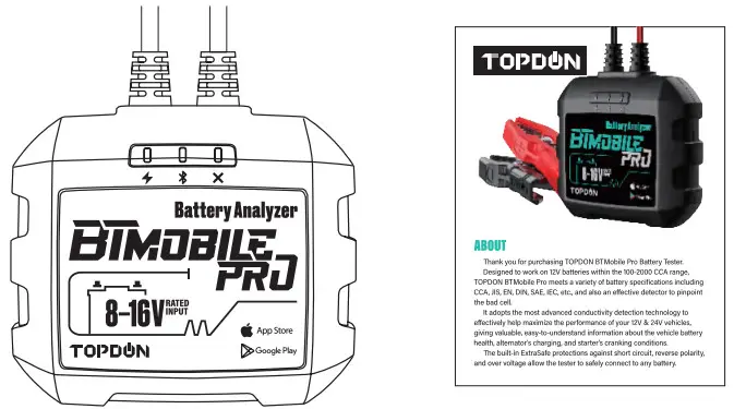 TOPDON K-H92X10 BT Mobile Pro Battery Tester - FIG