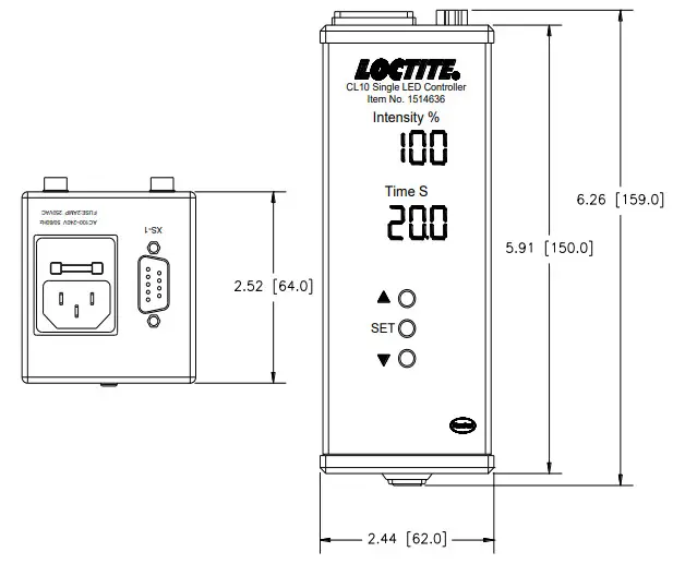 LOCTITE 1514636 CL10 Single LED Controller - Dimension