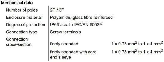 FIG 9 Mechanical data