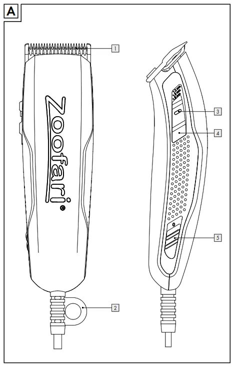zoofari ZTSD 36 C2 Pet Hair Clippers - fig