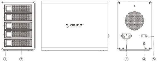 ORICO 35U3 Series 2 5 & 3 5 Inch External Hard Drive RAID Enclosure - LED Indicator