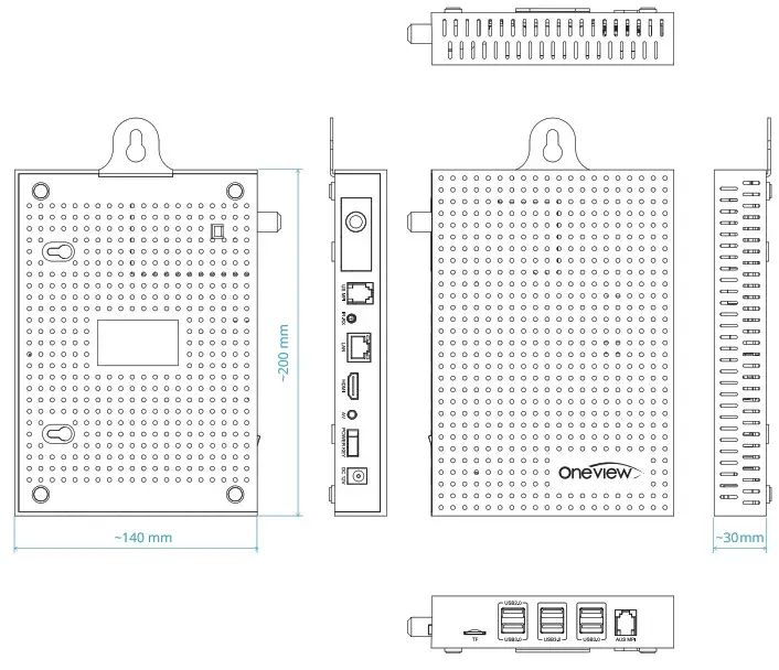 Oneview Healthcare OV0220 Coaxial Set Top Box - Cover