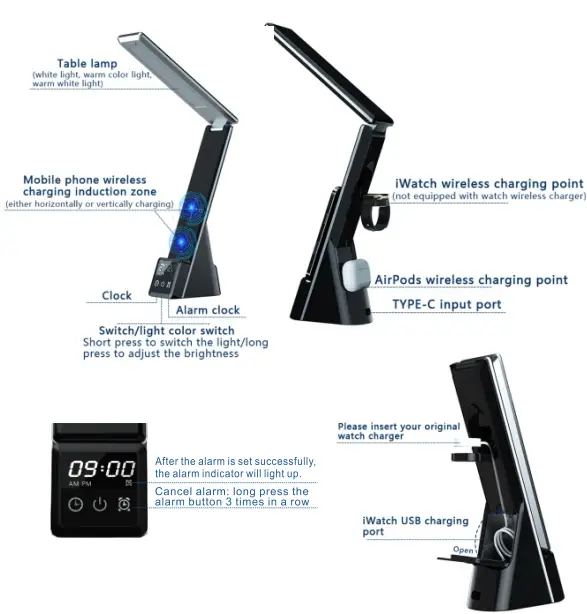 Shenzhen Nuohao Technology N61 Desk Lamp Wireless Charger-fig1