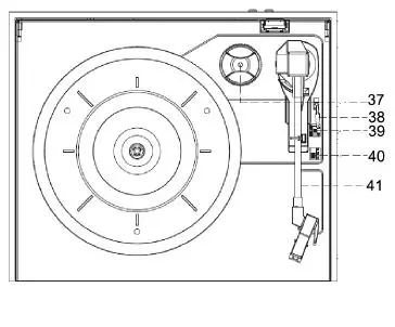 TechPlay ODC128 Bluetooth and External Speaker Box Turntable 2