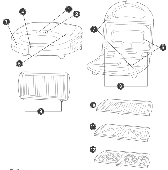 TOWER T27020 3-In-1 Sandwich Panini and Waffle Maker-fig4