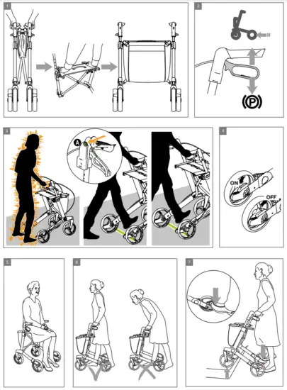 GEMINO 30 Parkinson Rollator - 1
