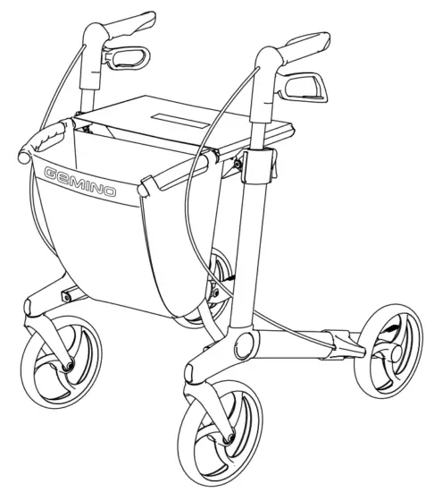 GEMINO 30 Parkinson Rollator - 3