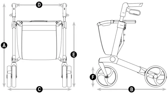 GEMINO 30 Parkinson Rollator - Parkinson