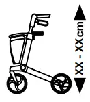 GEMINO 30 Parkinson Rollator - Total height