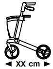GEMINO 30 Parkinson Rollator -Total length