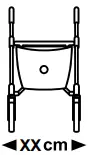 GEMINO 30 Parkinson Rollator - Total width