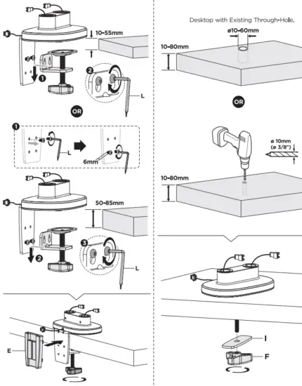 Lumi Legend LDT54-C024U Counterbalance Monitor Arm with RGB Lighting - installation12