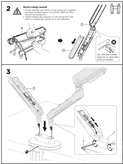 Lumi Legend LDT54-C024U Counterbalance Monitor Arm with RGB Lighting - installation13