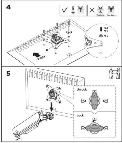 Lumi Legend LDT54-C024U Counterbalance Monitor Arm with RGB Lighting - installation14