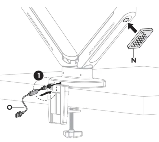 Lumi Legend LDT54-C024U Counterbalance Monitor Arm with RGB Lighting - installation40