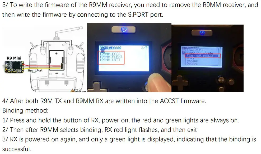 FLYWOO 1505750 Firefly Baby Quad Analog Micro Drone Instruction Manual - R9MM FCC ACCESS OTA