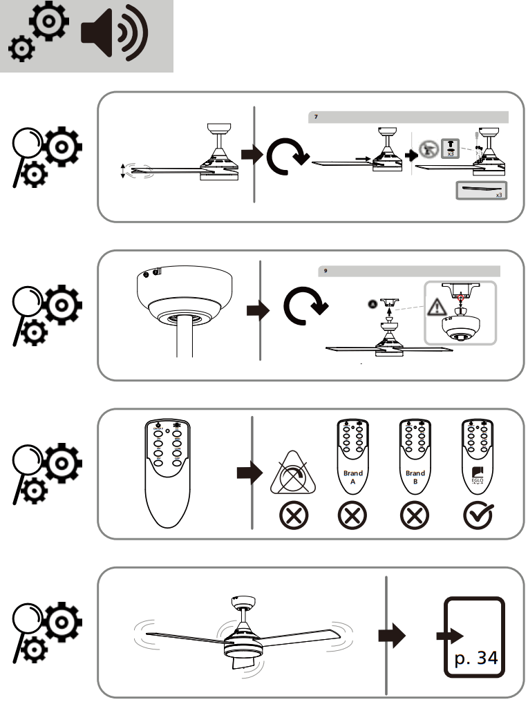 EGLO 35079 Sesimbra Ceiling Fan 3 Blades with Light fig 1