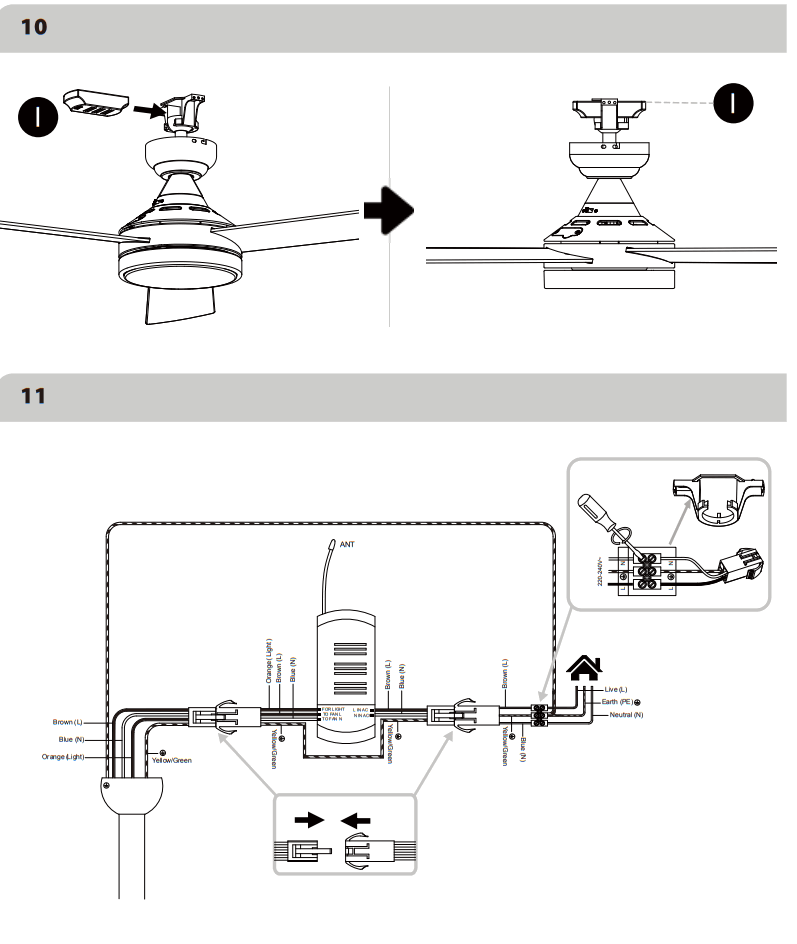 EGLO 35079 Sesimbra Ceiling Fan 3 Blades with Light fig 6