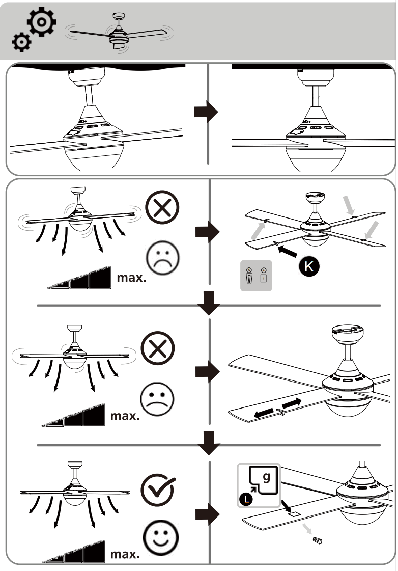 EGLO 35079 Sesimbra Ceiling Fan 3 Blades with Light fig