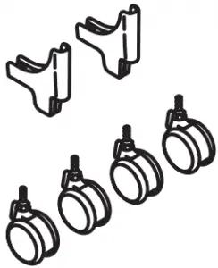 BASKET AND FRAME STORAGE WITH CASTORS - combination needed - castors