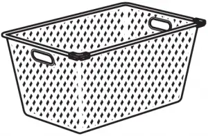 BASKET AND FRAME STORAGE WITH CASTORS - combination needed - mesh basket