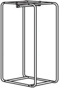 BASKET AND FRAME STORAGE WITHOUT CASTORS - combination needed - frame 100 cm high with rod