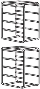 BASKET AND FRAME STORAGE WITHOUT CASTORS - combination needed - frames 70 cm high